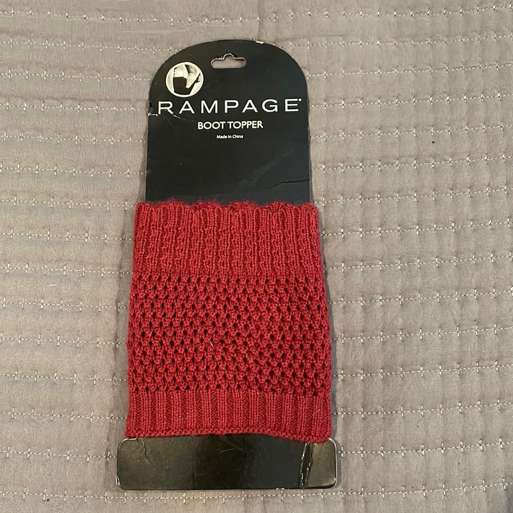 Rampage Wine Colored Knit Boot Topper - 1pair - OS